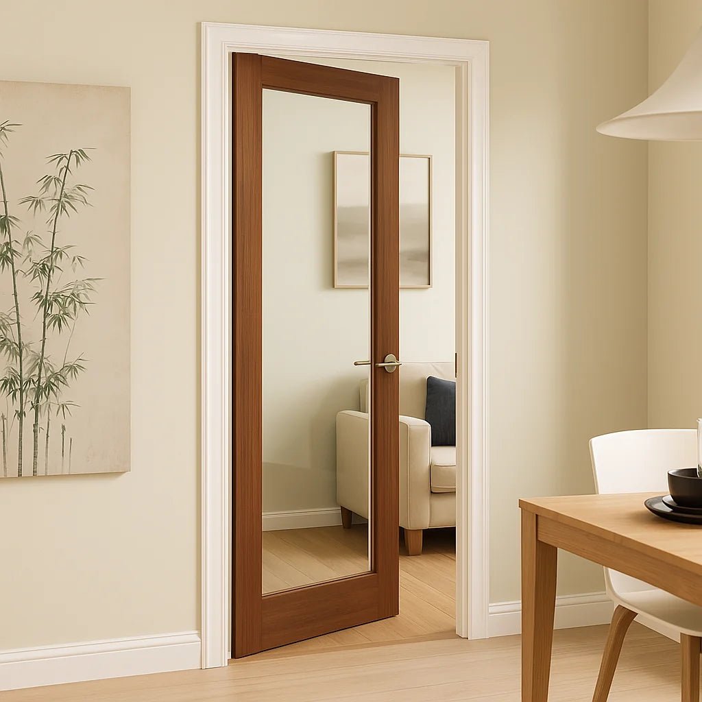 1 Lite Timber And Glass Internal Door - Meranti - Shield Doors & Windows