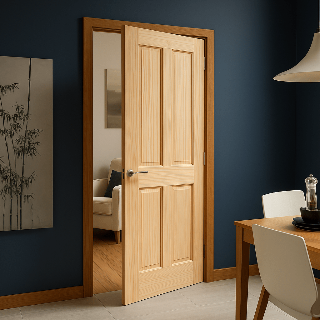 4 Panel Timber Internal Door - Windsor - Shield Doors & Windows