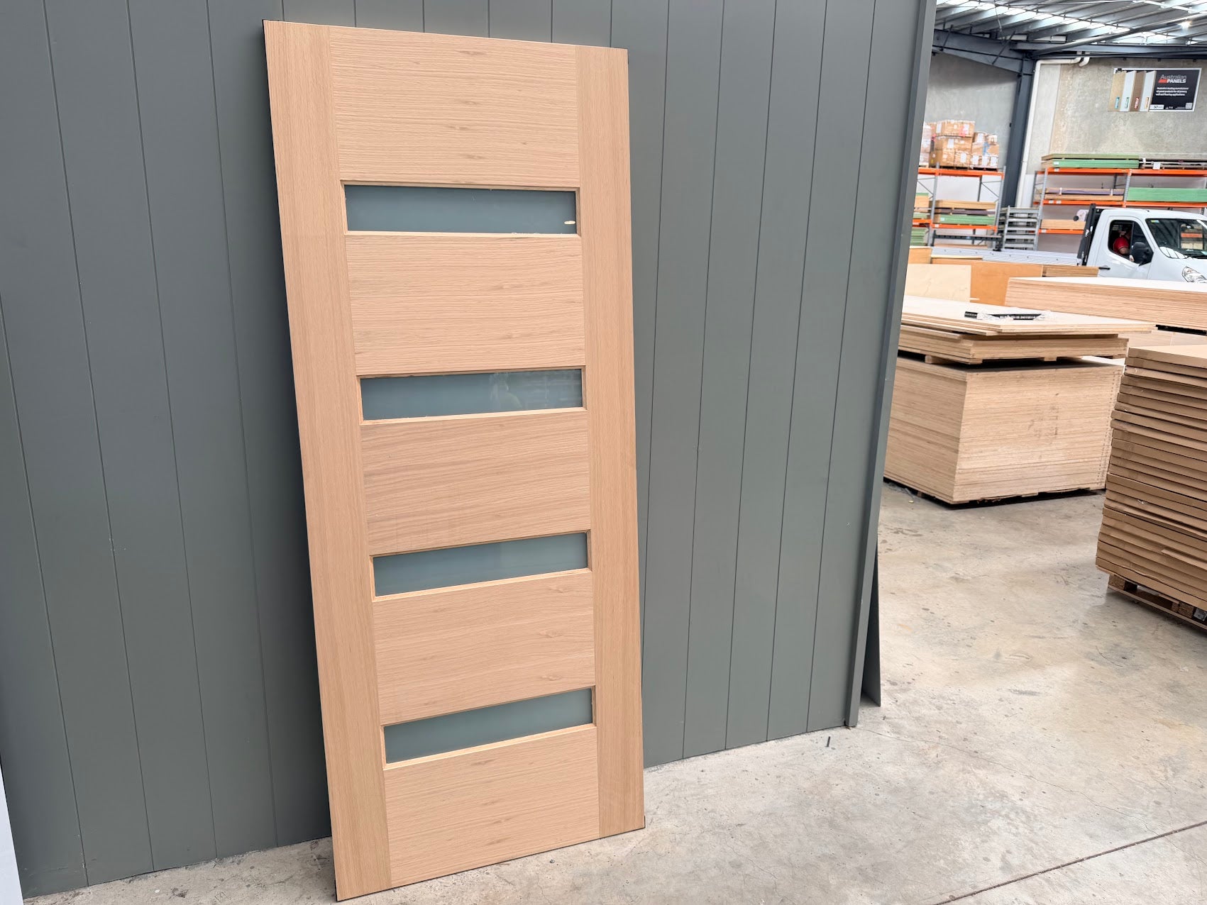 Premium external timber door Malibu with double glazing