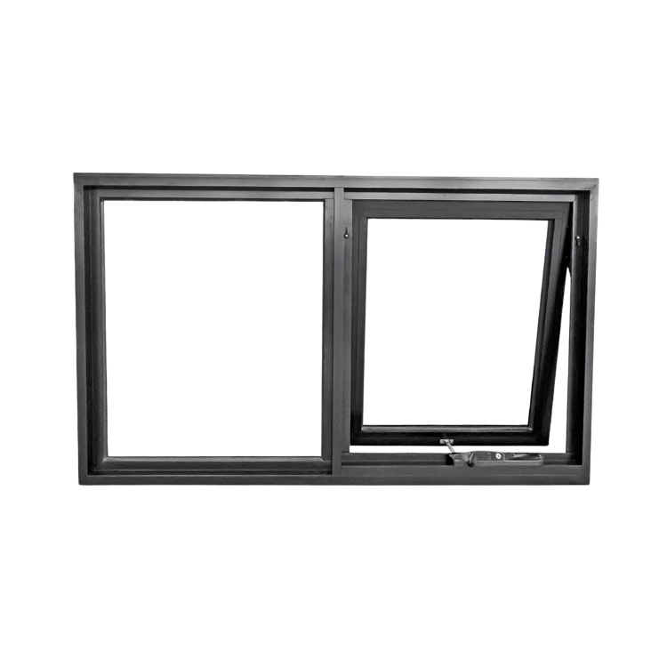 Awning window with white background