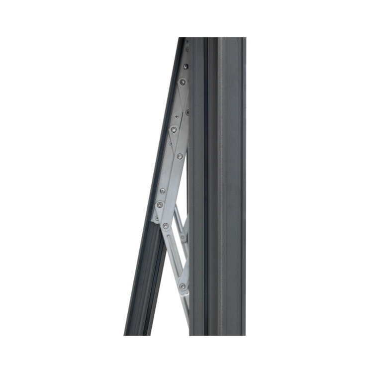 Top hinged awning window mechanism detail