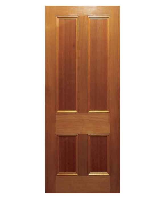 Cedar 4 panel front door - panel design detail