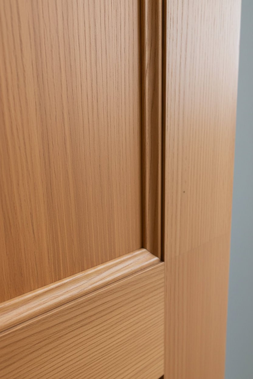 Close-up of natural cedar grain on Internal Cedar 4 Panel door