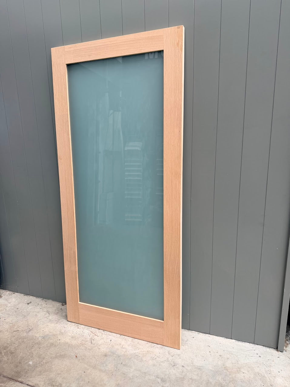 White Oak Double Glazed Entry Door