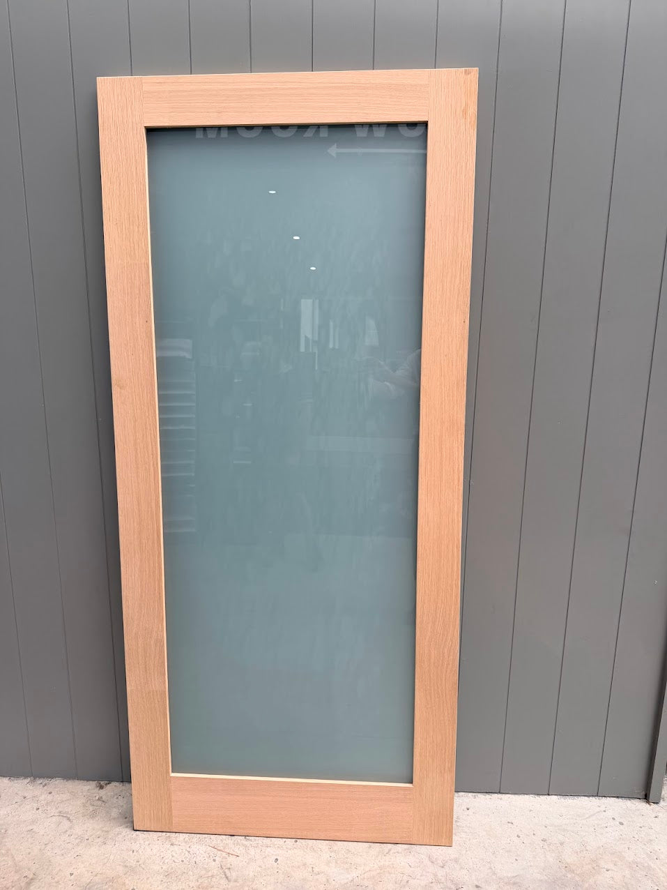 White Oak Double Glazed Entry Door