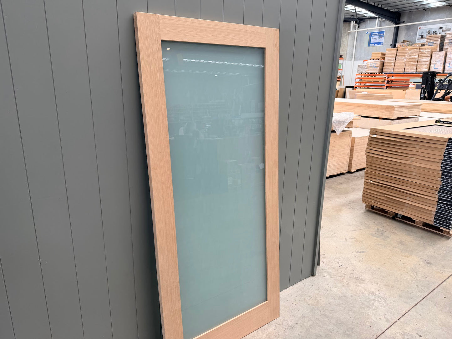 White Oak Double Glazed Entry Door