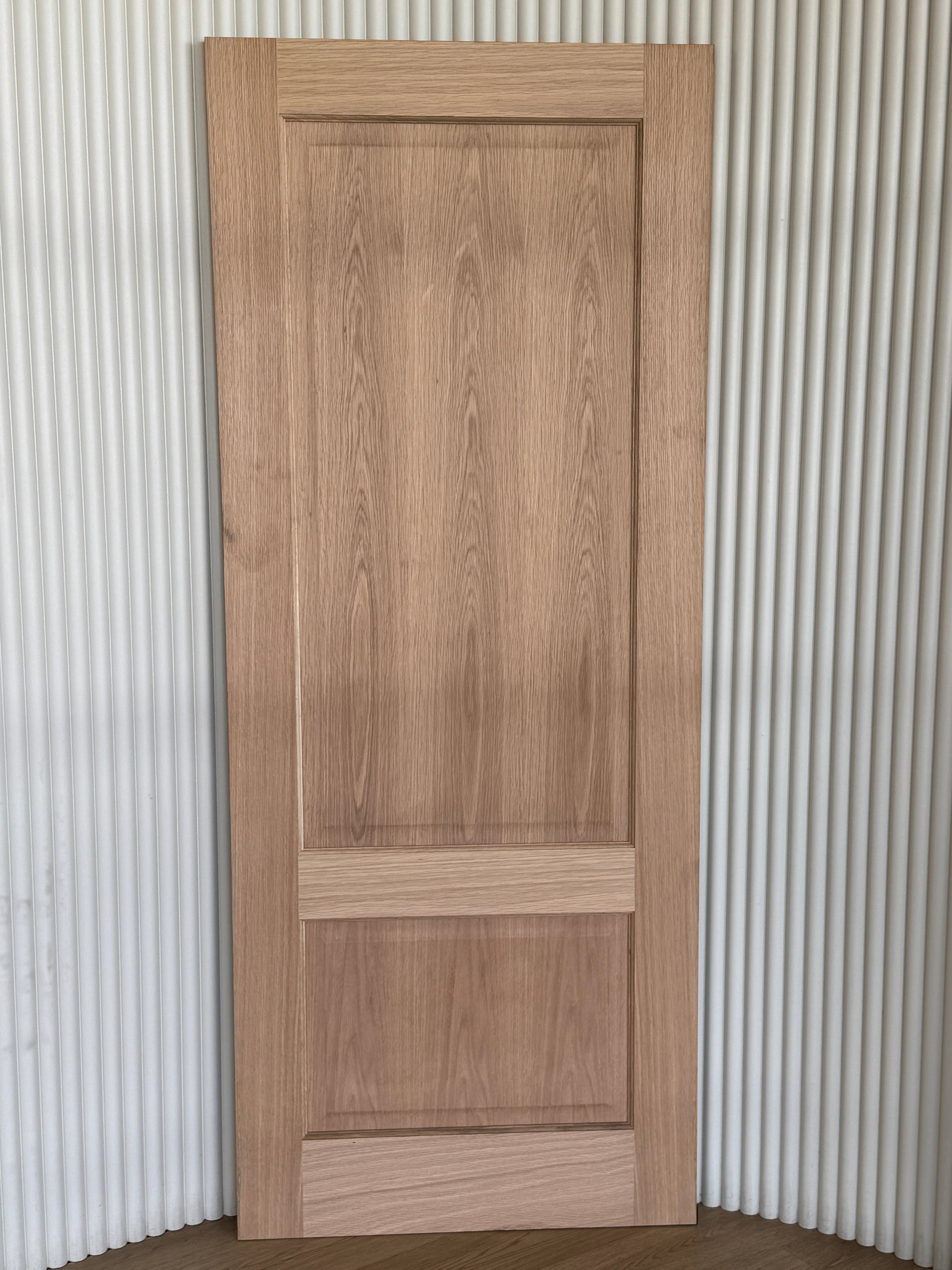 Provence 2 panel white oak veneer internal door - full view