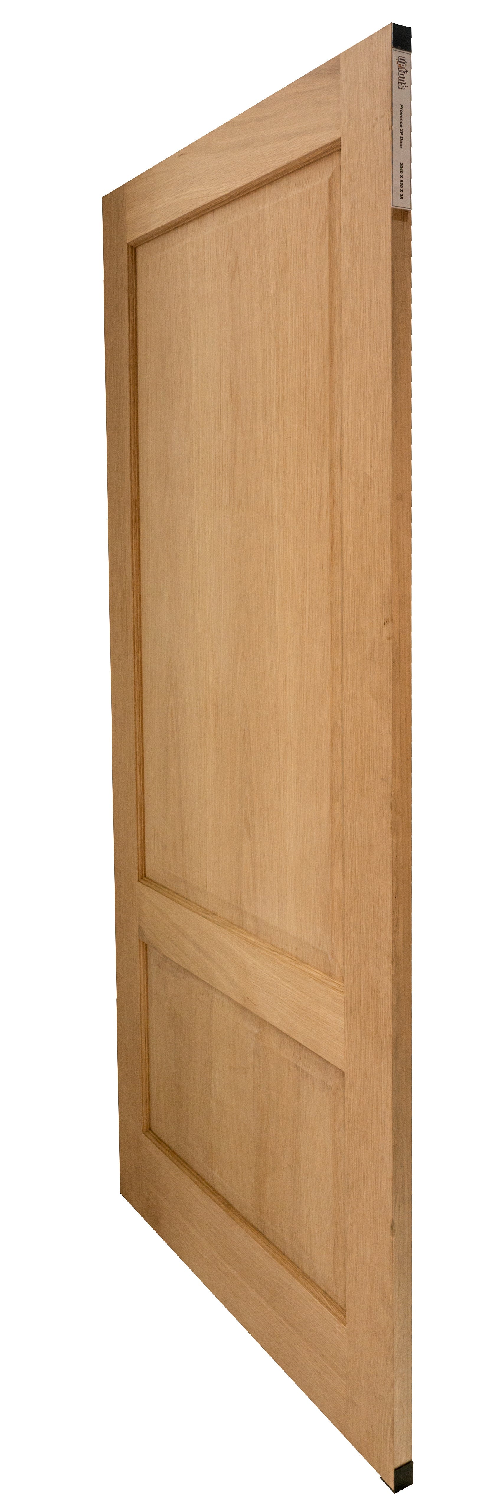 angle view of Provence white oak internal door