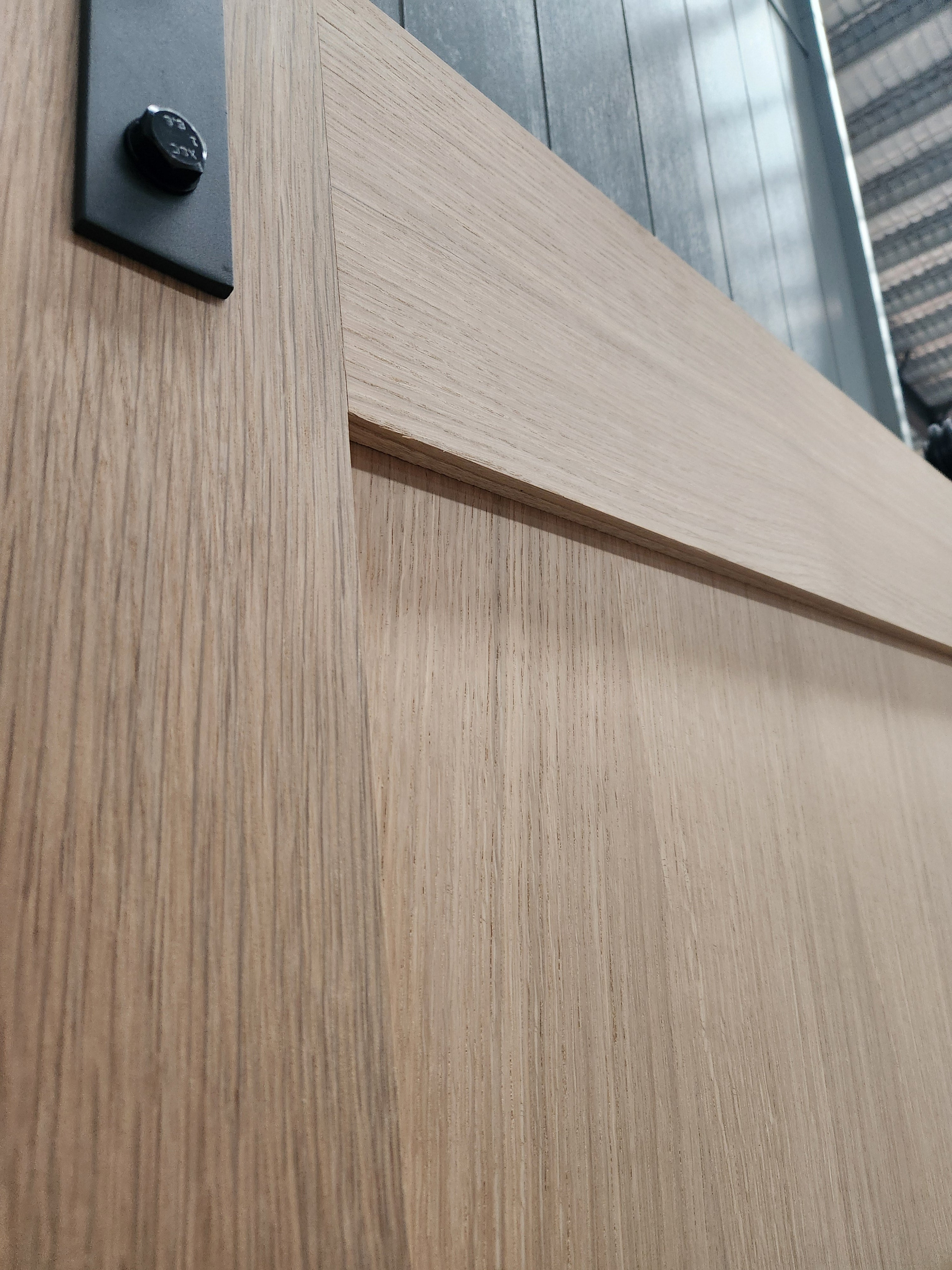 close up of Internal Plain Barn Door + Hanging Set - Shield Doors & Windows