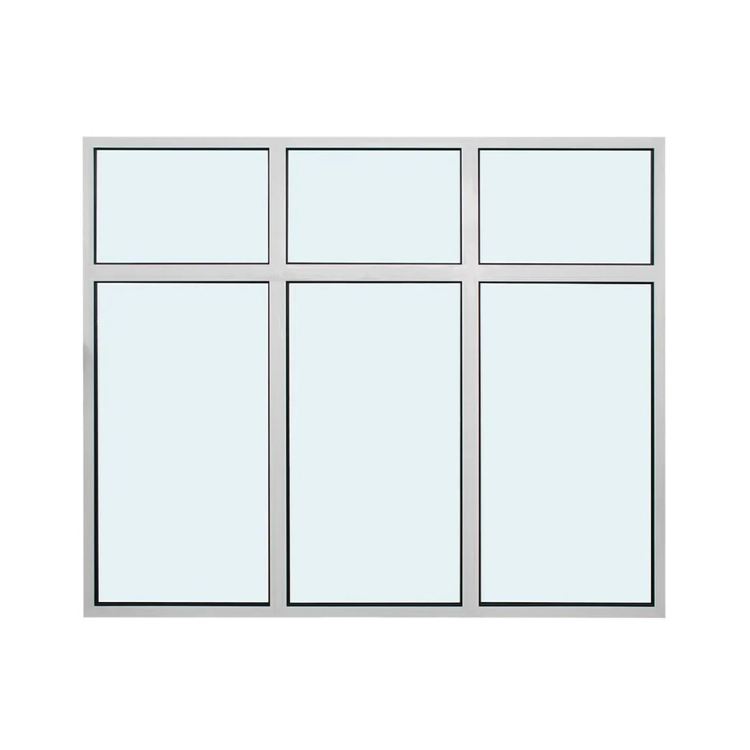 Fixed window withe panel and white background