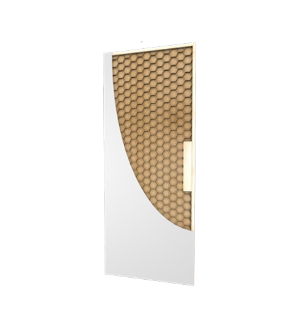 Close up of flush hollowcore internal door surface