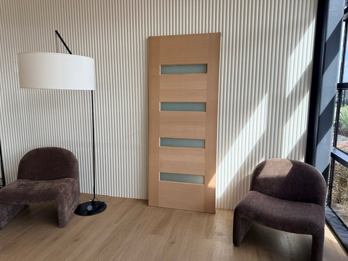 Malibu Hardwood 4 Panel Double Glazed External Timber Door - Shield Doors & Windows