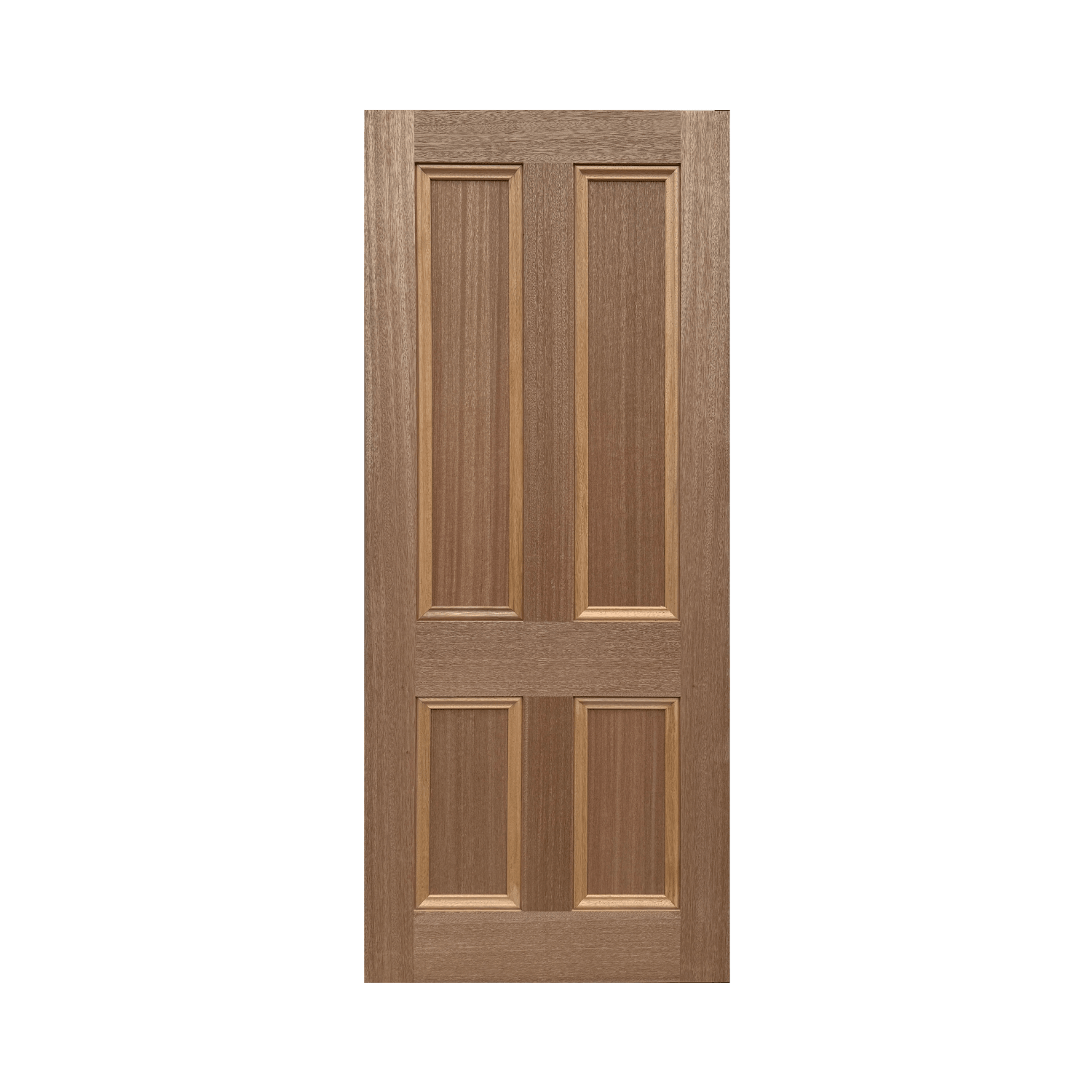 Meranti 4 Panel Front Timber Door - Shield Doors & Windows