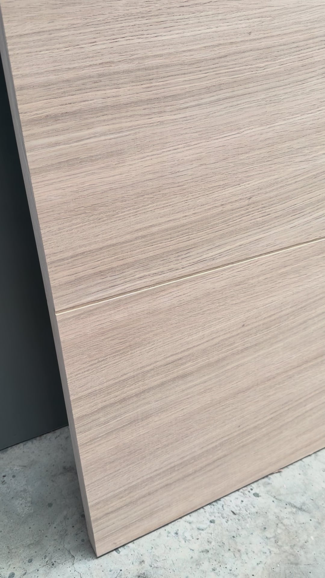 Internal white oak wooden door natural timber grain finish VIDEO