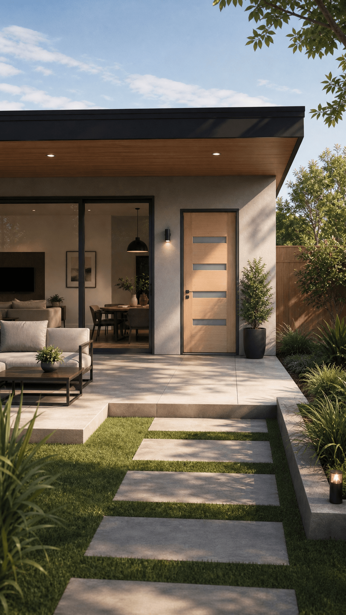 Timber and Glass Front Door - Mailbu - Shield Doors & Windows